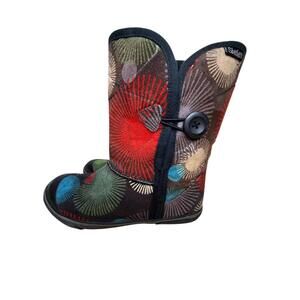 Skechers Cali Voyagers Ankle Boots Sz 7 Multicolor Snowy Comfort Fleece Casual